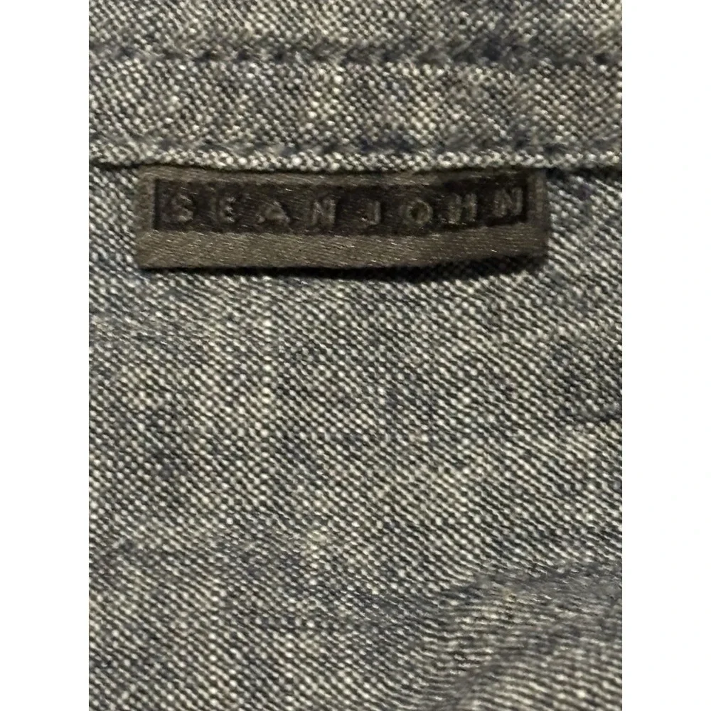 Used Sean John Blue Short Sleeve Button-up Shirt Men's Sz 3X Excellent Condition - Picture 6 of 10